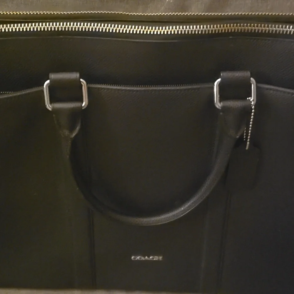 Coach‎ Navy Blue Unisex Women's Men's Leather Bag